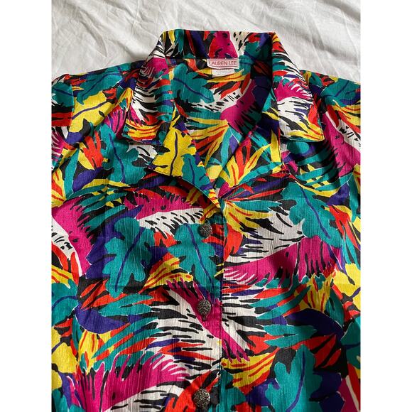 Vtg. Laura Lee Short Sleeve Top SZ 14 - Picture 3 of 7